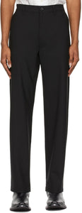 Sunflower Black Wool Soft Trousers - Pantalon doux de laine noire de tournesol - 해바라기 검은 양모 부드러운 바지