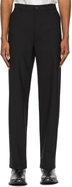Sunflower Black Wool Soft Trousers - Pantalon doux de laine noire de tournesol - 해바라기 검은 양모 부드러운 바지