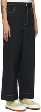 Sunnei Black Nylon Elastic Trousers