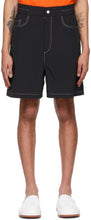Sunnei Black Taffeta Elastic Shorts - Sunnei Black Taffetas Elastic Short - Sunnei 검은 태 피터 탄성 반바지