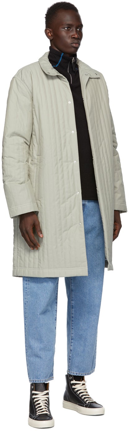 Sunnei Grey High Neck Coat