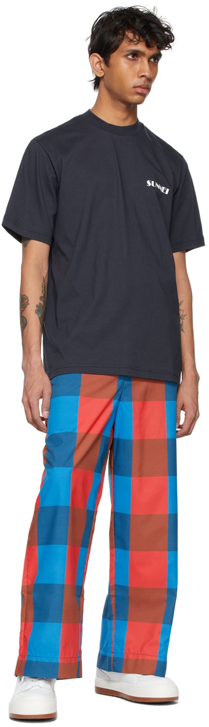 Sunnei Navy Mini Logo T-Shirt