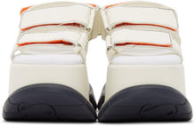 Sunnei Off-White Canvas Low Platform Sandals