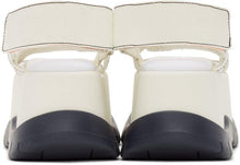 Sunnei Off-White Canvas Low Platform Sandals