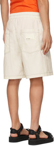 Sunnei Off-White Taffeta Elastic Shorts