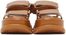Sunnei Tan Leather Low Platform Sandals