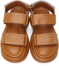 Sunnei Tan Leather Low Platform Sandals