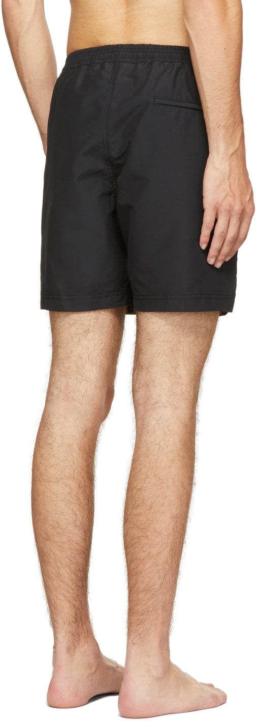 Sunspel Black Upcycled Marine Plastic Drawstring Swim Shorts