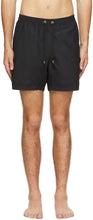 Sunspel Black Upcycled Marine Plastic Drawstring Swim Shorts - Sunspel Black Kidon Browstring Cordon de bain - Sunspel 블랙 Upcycled 해양 플라스틱 Drawstring 수영 반바지