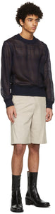 System Beige Faux-Suede Shorts