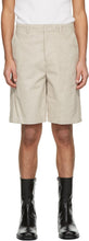 System Beige Faux-Suede Shorts - Système Beige Faux-Suisse Shorts - 시스템 베이지 가짜 - 스웨이드 반바지