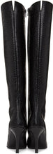 System Black Croc Tall Boots