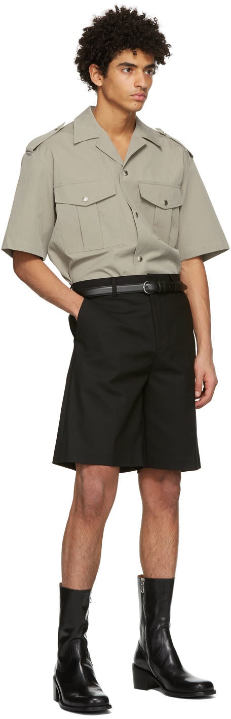 System Black Tailored Shorts