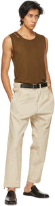 System Brown Knit Tank Top