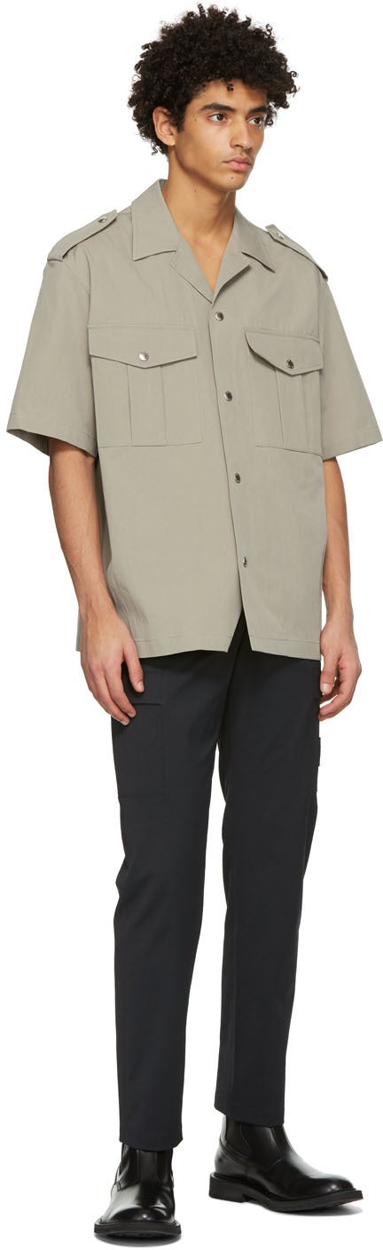 System Grey Twill Cargo Pants
