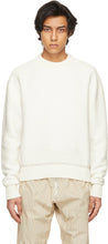 System White Cotton Knit Sweater - Système Pull en tricot en coton blanc - 시스템 흰색 코튼 니트 스웨터