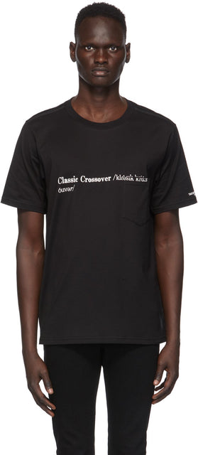 TAKAHIROMIYASHITA TheSoloist. Black 'Classic Crossover' T-Shirt - Takahiromiyashita thesolois. T-shirt Black 'Classic Crossover' - Thesoloist 타카 하이로미 야시타. 블랙 '클래식 크로스 오버'티셔츠