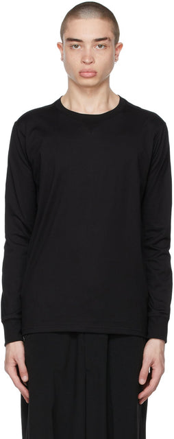 TAKAHIROMIYASHITA TheSoloist. Black Crewneck Long Sleeve T-Shirt - Takahiromiyashita thesolois. T-shirt à manches longues de Crewneck noir - Thesoloist 타카 하이로미 야시타. 검은 크루 검아 긴 소매 티셔츠