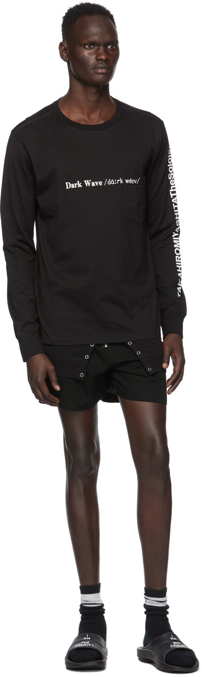 TAKAHIROMIYASHITA TheSoloist. Black 'Dark Wave' Long Sleeve T-Shirt
