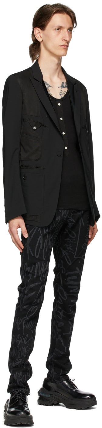 TAKAHIROMIYASHITA TheSoloist. Black Disney Edition Mickey Mouse Words Jeans