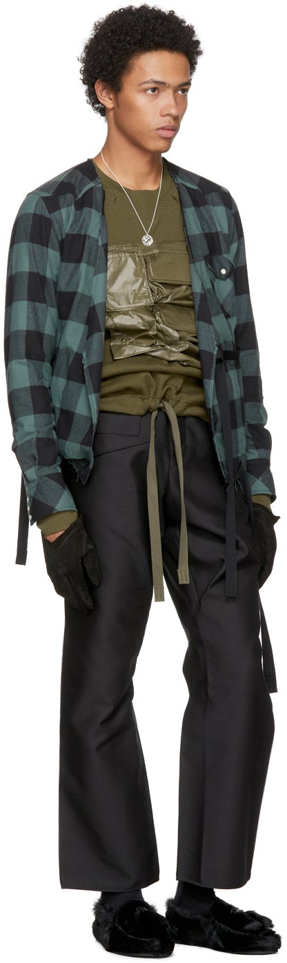 TAKAHIROMIYASHITA TheSoloist. Green Mesh Pocket Pullover
