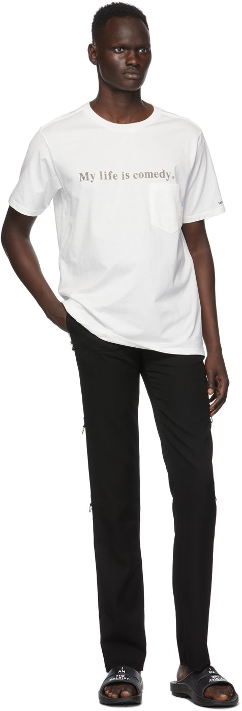 TAKAHIROMIYASHITA TheSoloist. White 'My Life Is Comedy' T-Shirt