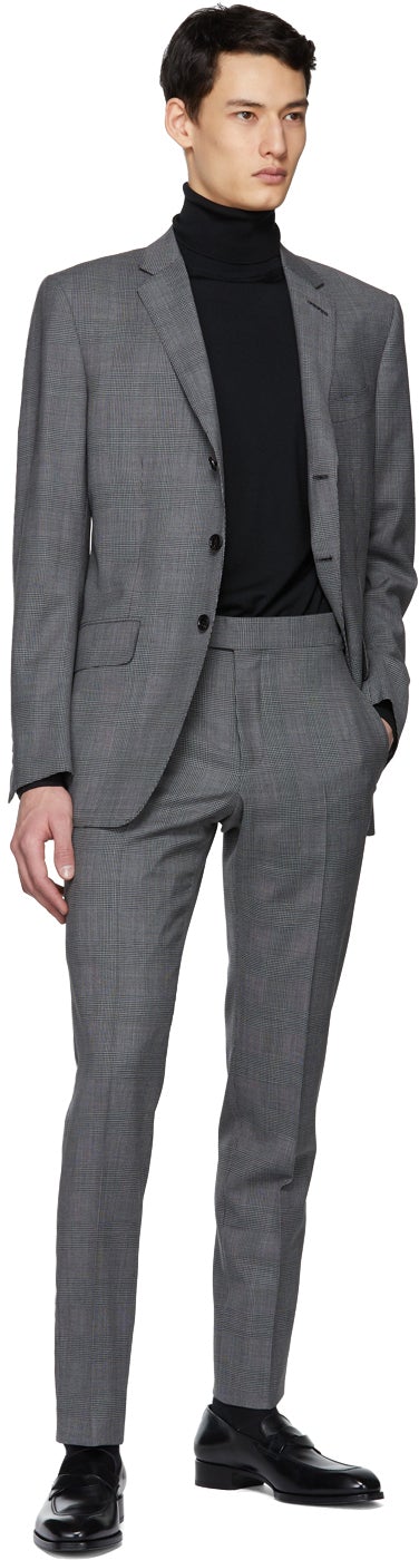 TOM FORD Beige Wool Houndstooth O'Connor Trousers
