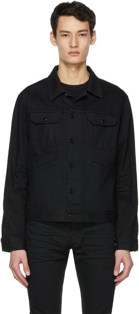 TOM FORD Black Denim Selvedge Jacket - Tom Ford Black Denim Selvedge Jacket - 톰 포드 블랙 데님 Selvedge 자켓