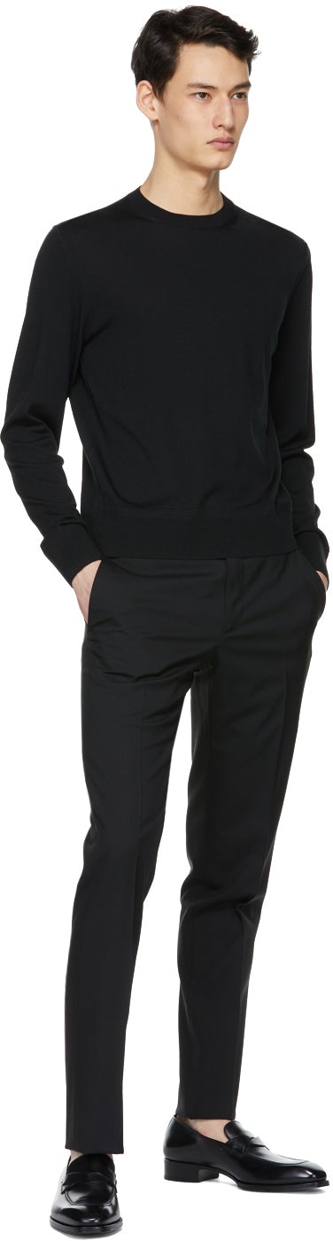 TOM FORD Black Fine Merino Sweater