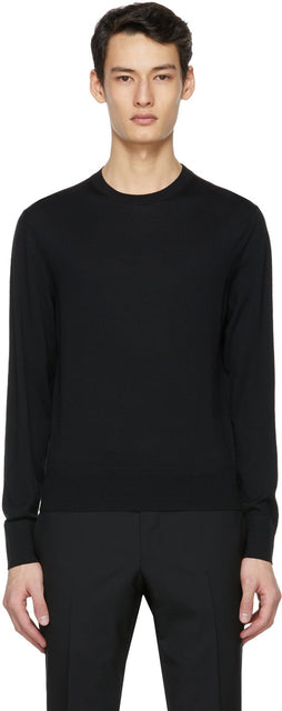 TOM FORD Black Fine Merino Sweater - Tom Ford Fine Fine Pull Merino - Tom Ford Black Fine Merino 스웨터
