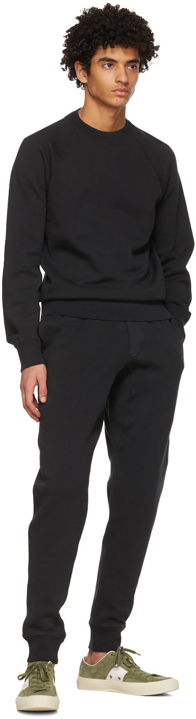 TOM FORD Black Garment-Dyed Sweatshirt