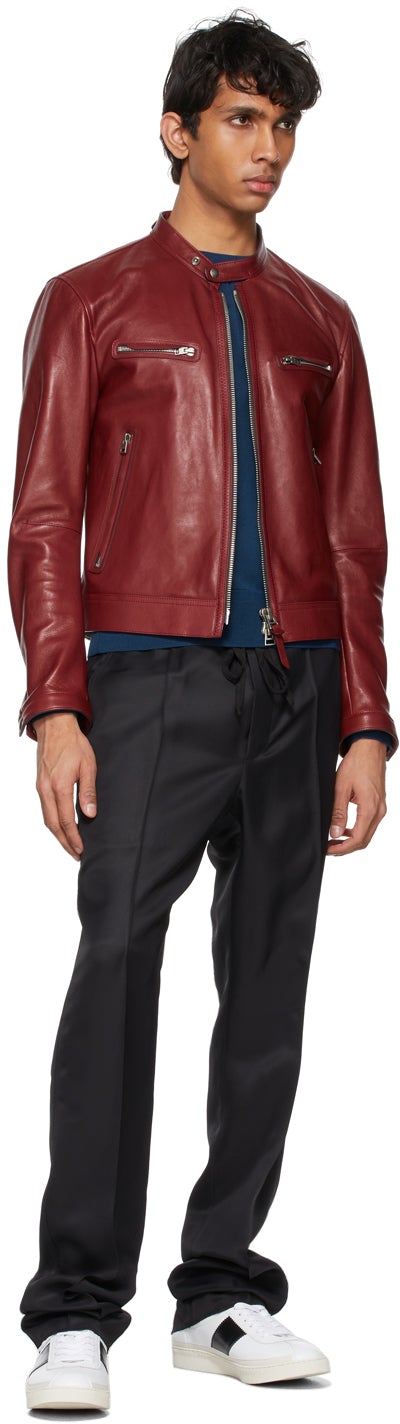 TOM FORD Black High-Shine Atticus Trousers