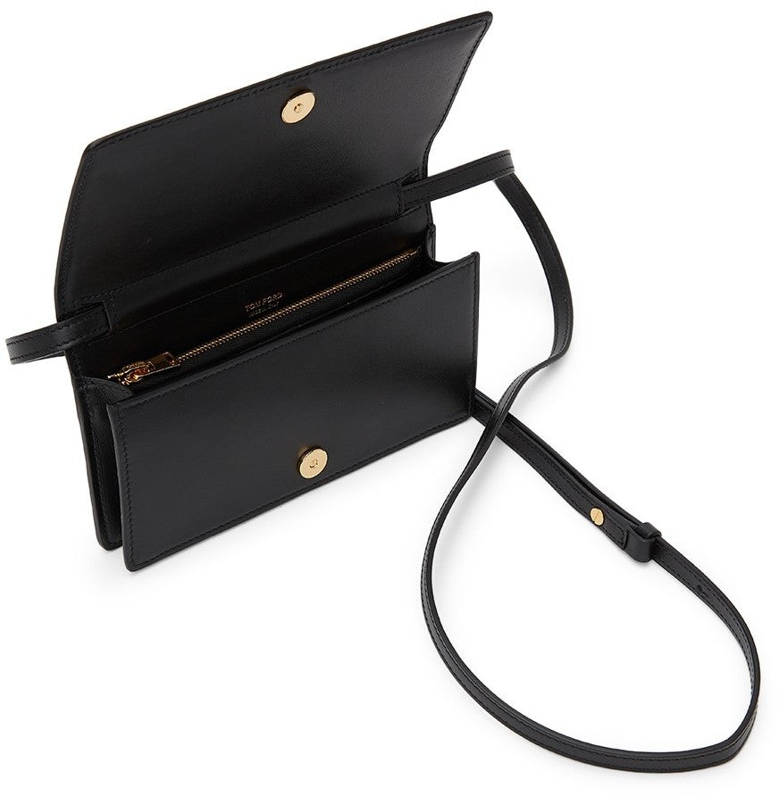 TOM FORD Black Mini Box Palmellato TF Bag