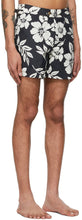 TOM FORD Black Nylon Floral Swim Shorts