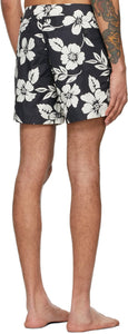 TOM FORD Black Nylon Floral Swim Shorts