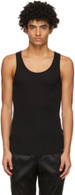 TOM FORD Black Rib Tank Top - Tap Tap Débardeur Noir Noir - 톰 포드 블랙 리브 탱크 탑