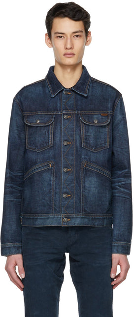 TOM FORD Blue Denim Selvedge Jacket - Veste Tom Ford Blue Denim Selvedge - 톰 포드 블루 데님 Selvedge 자켓