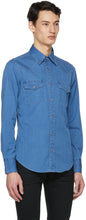 TOM FORD Blue Denim Western Leisure Shirt