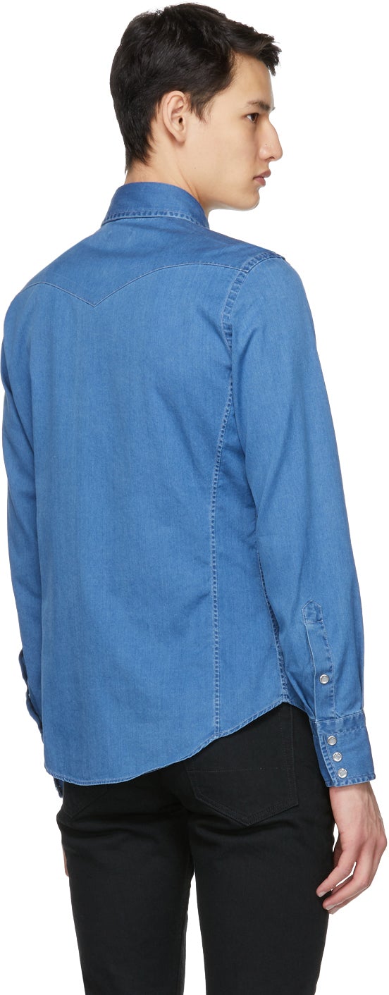 TOM FORD Blue Denim Western Leisure Shirt – BlackSkinny