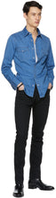 TOM FORD Blue Denim Western Leisure Shirt