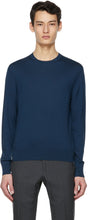 TOM FORD Blue Fine Merino Sweater - Tom Ford bleu bleu pull mérinos - Tom Ford Blue Fine Merino 스웨터