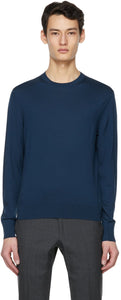 TOM FORD Blue Fine Merino Sweater - Tom Ford bleu bleu pull mérinos - Tom Ford Blue Fine Merino 스웨터
