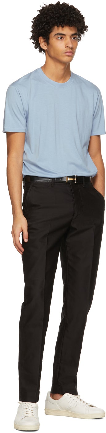 TOM FORD Blue Lyocell Jersey T-Shirt