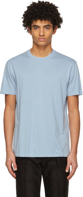 TOM FORD Blue Lyocell Jersey T-Shirt - T-shirt T-shirt Tom Ford Ford Lyocell Jersey - Tom Ford Blue Lyocell Jersey T 셔츠