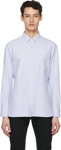 TOM FORD Blue Oxford Leisure Shirt - Tom Ford bleu oxford chemise de loisirs - 톰 포드 블루 옥스포드 레저 셔츠