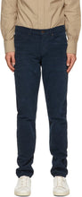 TOM FORD Blue Washed Corduroy Slim-Fit Trousers - Tom Ford bleu lavé velours côtelé mince-ajustement - 톰 포드 블루 워시 코듀로이 슬림 피트 바지