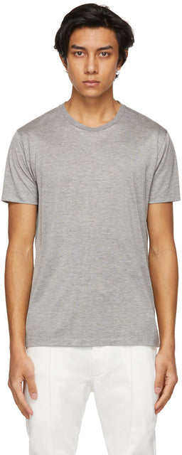 TOM FORD Grey Viscose T-Shirt - T-shirt Tom Ford Grey Viscose - 톰 포드 그레이 비스코스 티셔츠