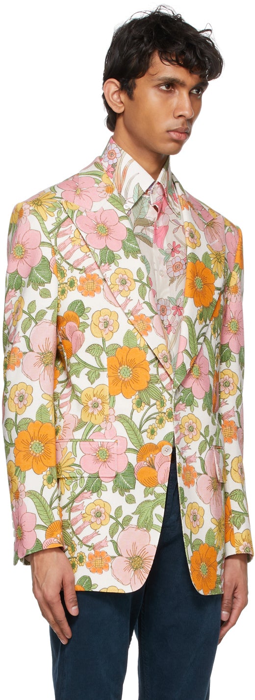 TOM FORD Multicolor Floral Blazer BlackSkinny