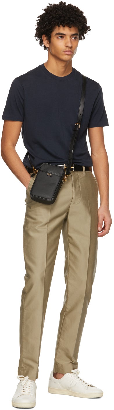 TOM FORD Navy Lyocell Jersey T-Shirt