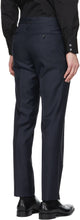 TOM FORD Navy Sharkskin O'Connor Trousers